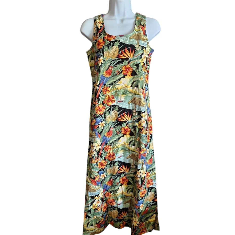 Hilo Hatties Hawaiian Dress Beautiful Vintage Print S
